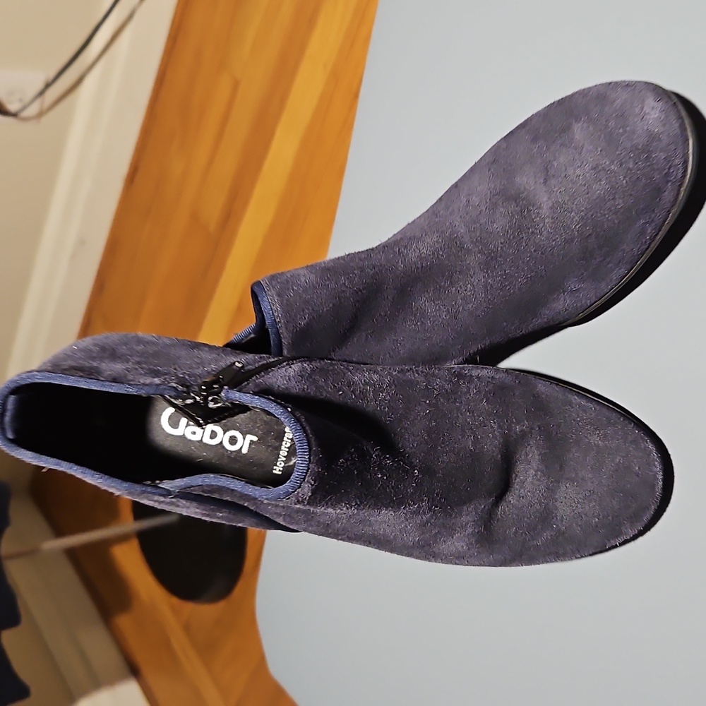 Gabor Hovercraft Blue Suede Ankle Boots